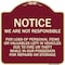 Signmission We Are Not Responsible for Loss of Personal Items or Valuables Left in Vehicles Due, BU-1818-22706 A-DES-BU-1818-22706 - alternate 1